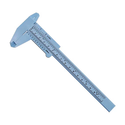 0-150mm Plastic Slide Caliper, Double Scale Vernier Caliper – Blue Color