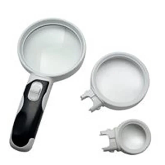 Interchangeable Magnifying Glass 2.5x, 5x & 16x With 2 LED Bulb - Image 2