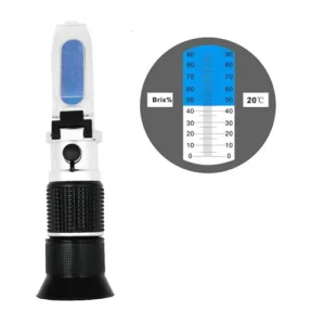 Portable Refractometer for Food, Fruit Juice, Beverages 0-90% Brix