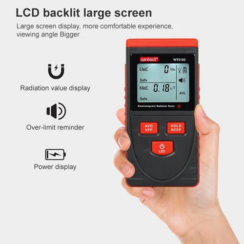 Wintact Electromagnetic Radiation Meter WT3120 Magnetic Field Tester - Image 2