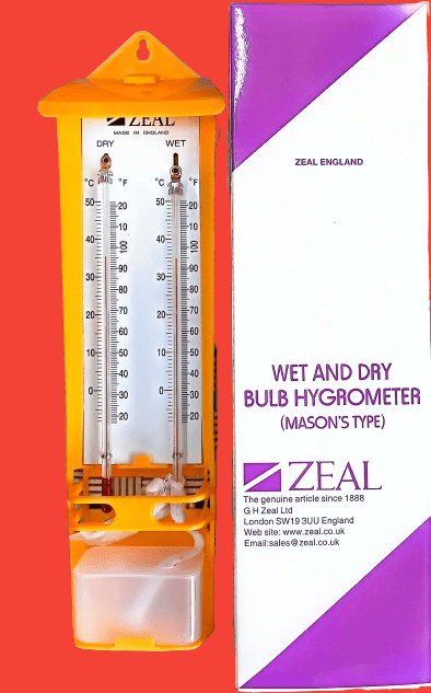 Zeal Wet and Dry Bulb Hygrometer – Mason’s Type